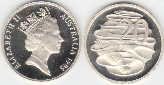 1995 Australia 20 Cents (Platypus) Set only Proof A002536